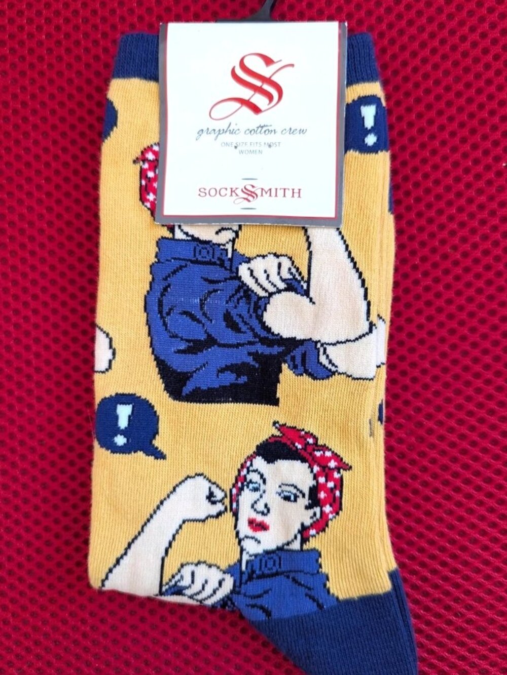 Ladies Socks SOCK SMITH-1 NEW PAIR-WOMENS-ROSIE Yellow-NWT Cotton Blend Sz 9-11